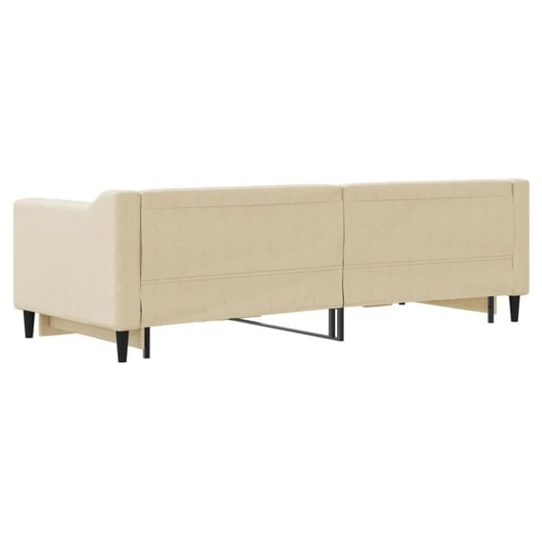 vidaXL daybed med udtræk 80x200 cm stof cremefarvet