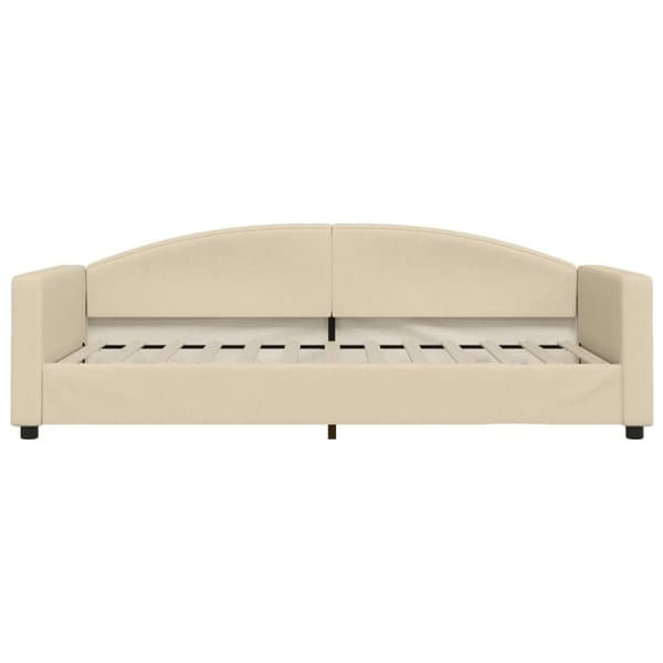 vidaXL daybed med madras 90x200 cm stof cremefarvet