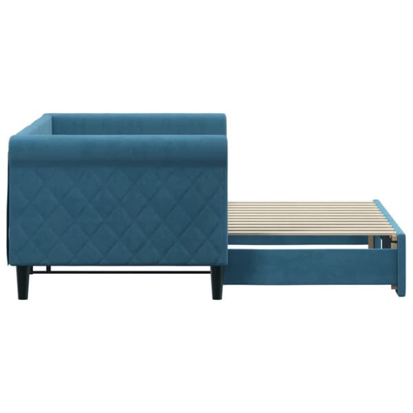 vidaXL daybed med udtræk 80x200 cm velour blå