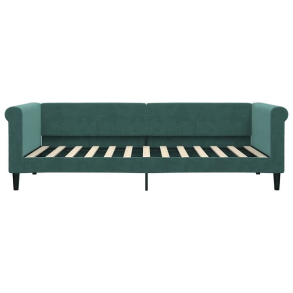 vidaXL daybed med madras 90x200 cm velour mørkegrøn