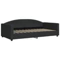 Miniatyrbillede 4 af 11: vidaXL daybed med udtræk og madras 100x200 cm stof sort
