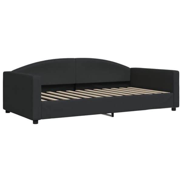 vidaXL daybed med udtræk og madras 100x200 cm stof sort