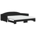 Miniatyrbillede 1 af 11: vidaXL daybed med udtræk og madras 100x200 cm stof sort