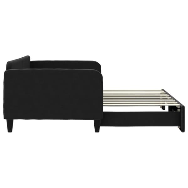 vidaXL daybed med udtræk 90x190 cm stof sort