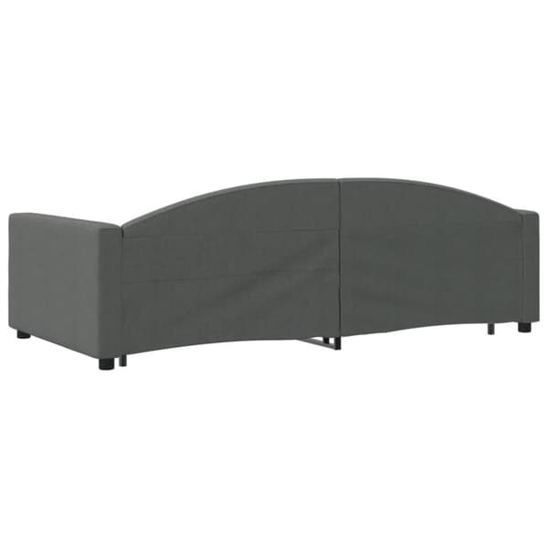 vidaXL daybed med udtræk og skuffer 100x200 cm stof mørkegrå