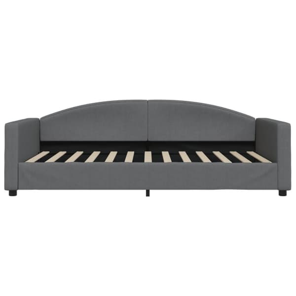 vidaXL daybed med udtræk og skuffer 100x200 cm stof mørkegrå