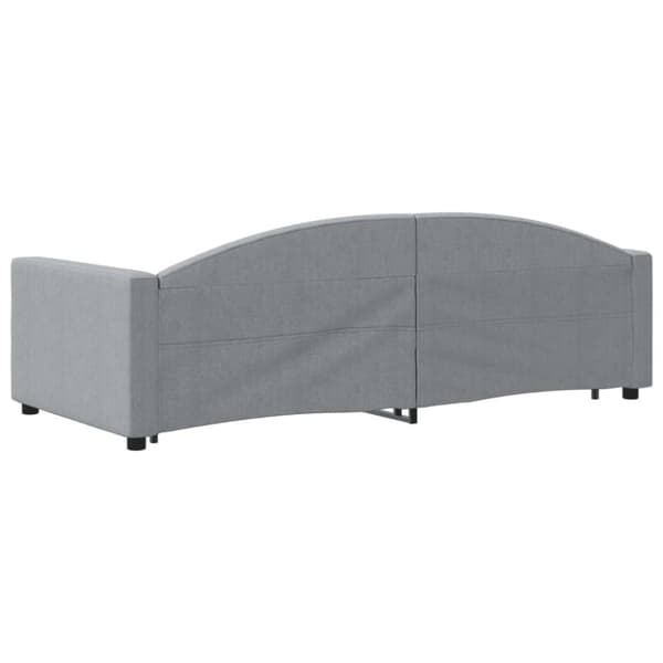 vidaXL daybed med udtræk 90x200 cm stof lysegrå