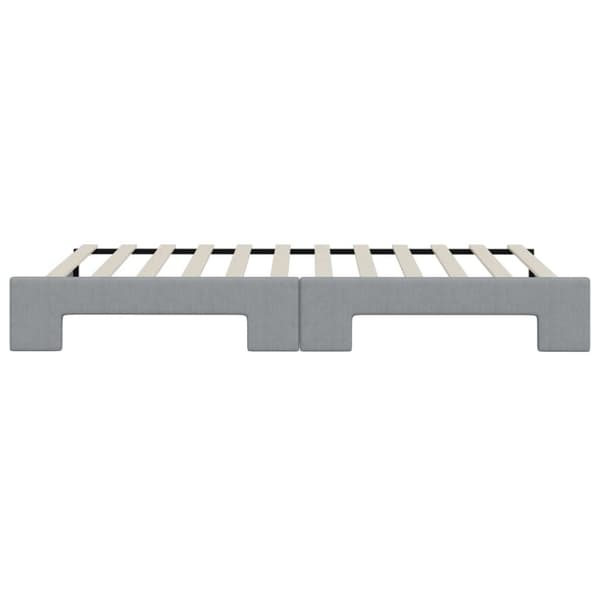 vidaXL daybed med udtræk 90x200 cm stof lysegrå