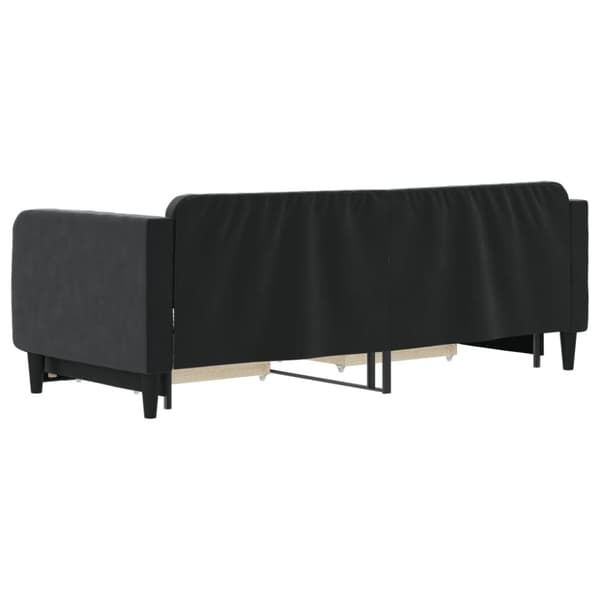 vidaXL daybed med udtræk og skuffer 80x200 cm velour sort