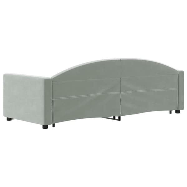 vidaXL daybed med udtræk og skuffer 80x200 cm velour lysegrå