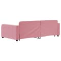 Miniatyrbillede 5 af 11: vidaXL Dagbädd utdragbar med lådor rosa 100x200 cm sammet