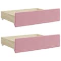 Miniatyrbillede 9 af 11: vidaXL Dagbädd utdragbar med lådor rosa 100x200 cm sammet