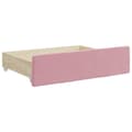 Miniatyrbillede 10 af 11: vidaXL Dagbädd utdragbar med lådor rosa 100x200 cm sammet
