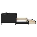 Miniatyrbillede 7 af 11: vidaXL daybed med udtræk og skuffer 80x200 cm stof sort