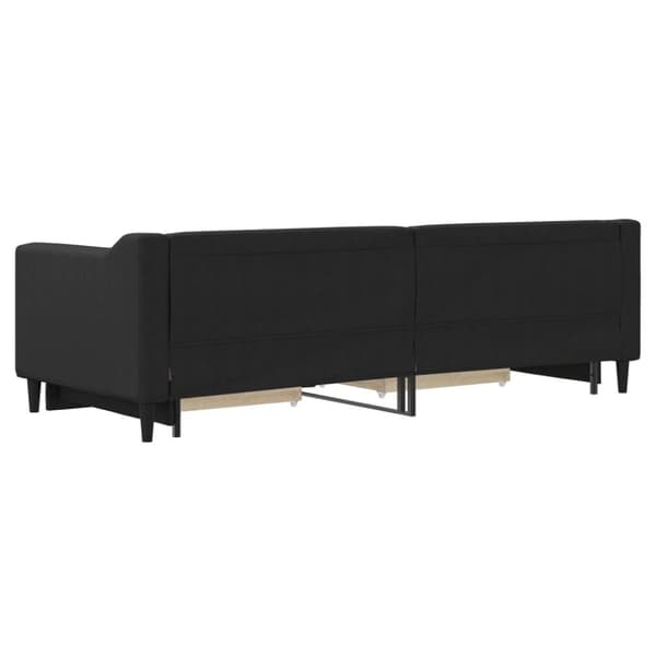 vidaXL daybed med udtræk og skuffer 80x200 cm stof sort