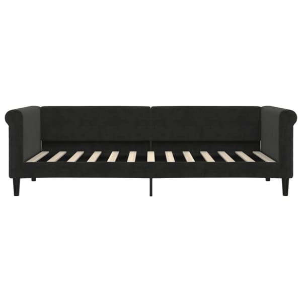 vidaXL daybed med udtræk 80x200 cm velour sort