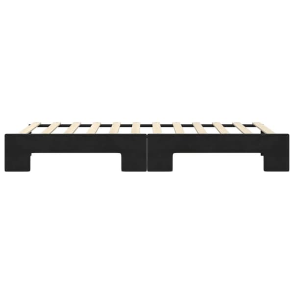 vidaXL daybed med udtræk 80x200 cm velour sort