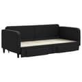 Miniatyrbillede 3 af 11: vidaXL daybed med udtræk og skuffer 80x200 cm stof sort