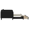 Miniatyrbillede 4 af 11: vidaXL daybed med udtræk og skuffer 80x200 cm stof sort