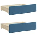 Miniatyrbillede 9 af 11: vidaXL daybed med udtræk og skuffer 80x200 cm stof blå