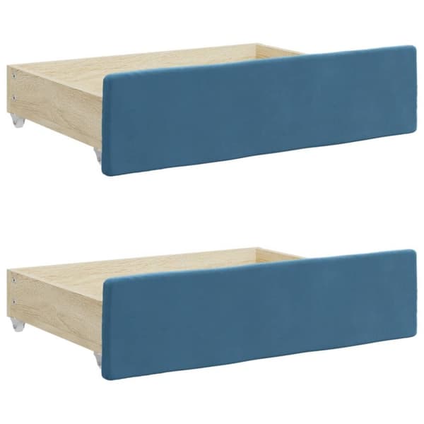 vidaXL daybed med udtræk og skuffer 80x200 cm stof blå