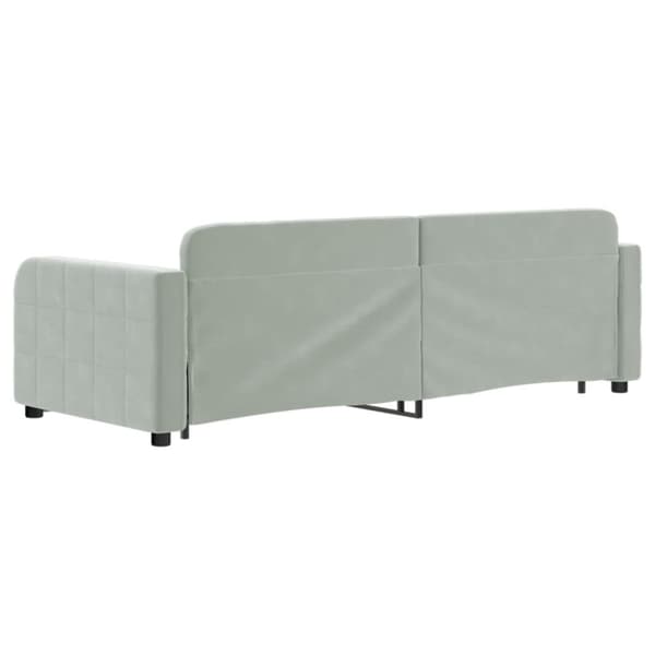 vidaXL daybed med udtræk og skuffer 80x200 cm velour lysegrå