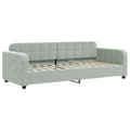 Miniatyrbillede 6 af 11: vidaXL daybed med udtræk og skuffer 80x200 cm velour lysegrå