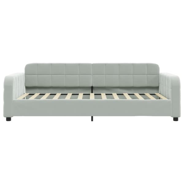 vidaXL daybed med udtræk og skuffer 80x200 cm velour lysegrå