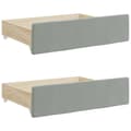 Miniatyrbillede 9 af 11: vidaXL daybed med udtræk og skuffer 80x200 cm velour lysegrå