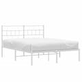 Miniatyrbilde 3 av 9: vidaXL Sengeramme i metall med sengegavl hvit 160x200 cm