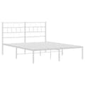 Miniatyrbilde 4 av 9: vidaXL Sengeramme i metall med sengegavl hvit 160x200 cm