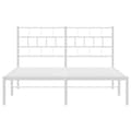 Miniatyrbilde 5 av 9: vidaXL Sengeramme i metall med sengegavl hvit 160x200 cm