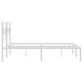 Miniatyrbilde 6 av 9: vidaXL Sengeramme i metall med sengegavl hvit 160x200 cm