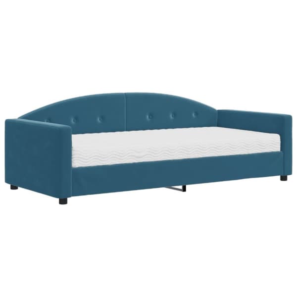 vidaXL daybed med madras 90x200 cm velour blå