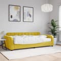 Miniatyrbillede 11 af 11: vidaXL daybed med madras 100x200 cm velour gul