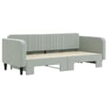 Miniatyrbillede 3 af 11: vidaXL daybed med udtræk 90x200 cm velour lysegrå