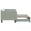 Miniatyrbillede 4 af 11: vidaXL daybed med udtræk 90x200 cm velour lysegrå