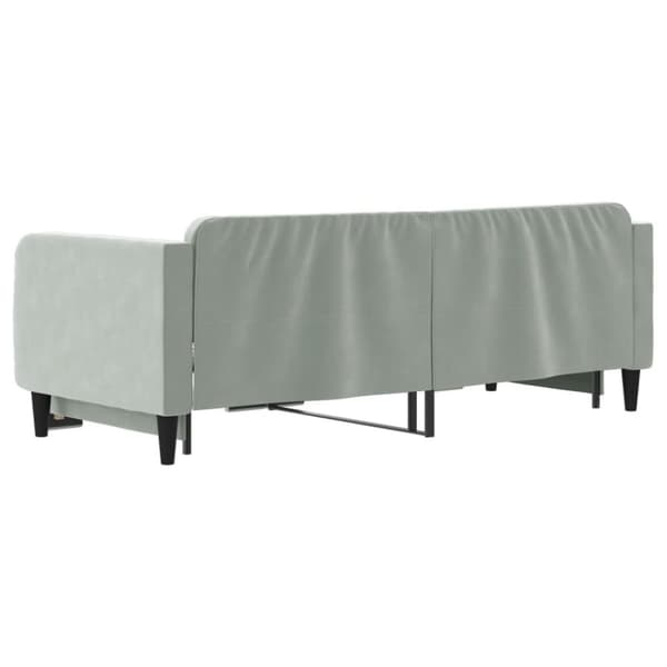 vidaXL daybed med udtræk 90x200 cm velour lysegrå