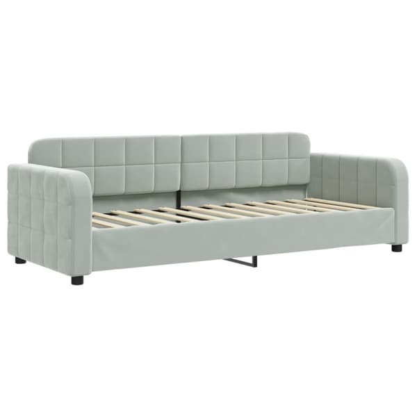 vidaXL daybed med udtræk 80x200 cm velour lysegrå