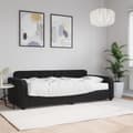Miniatyrbillede 2 af 11: vidaXL daybed med madras 90x190 cm velour sort