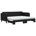 Miniatyrbillede 3 af 11: vidaXL daybed med udtræk og madras 80x200 cm stof sort
