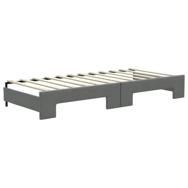 vidaXL daybed med udtræk og madras 80x200 cm stof mørkegrå
