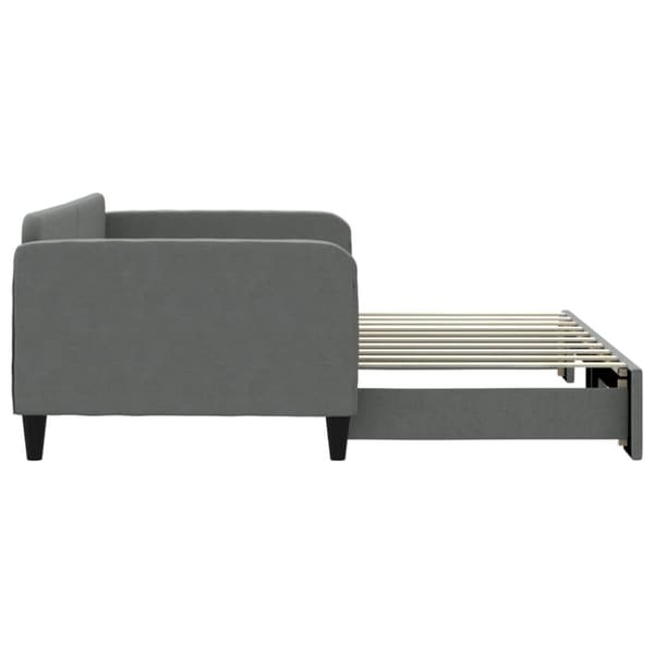 vidaXL daybed med udtræk 90x190 cm stof mørkegrå