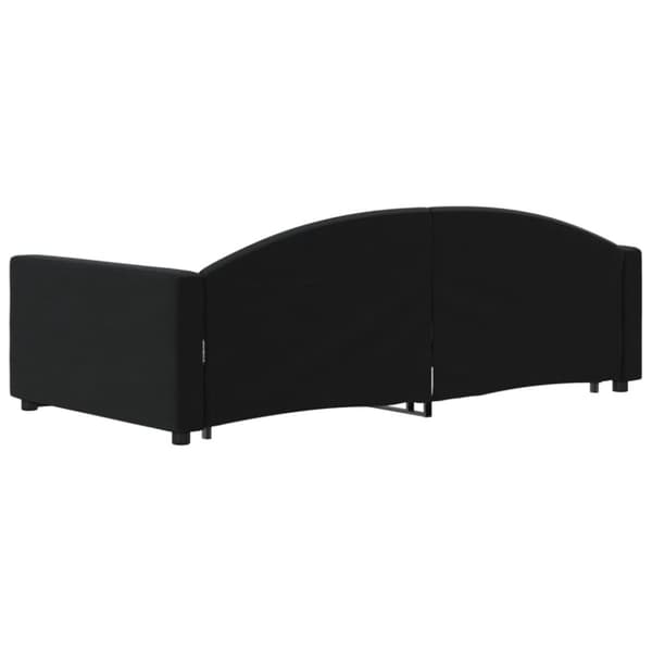 vidaXL daybed med udtræk 100x200 cm velour sort
