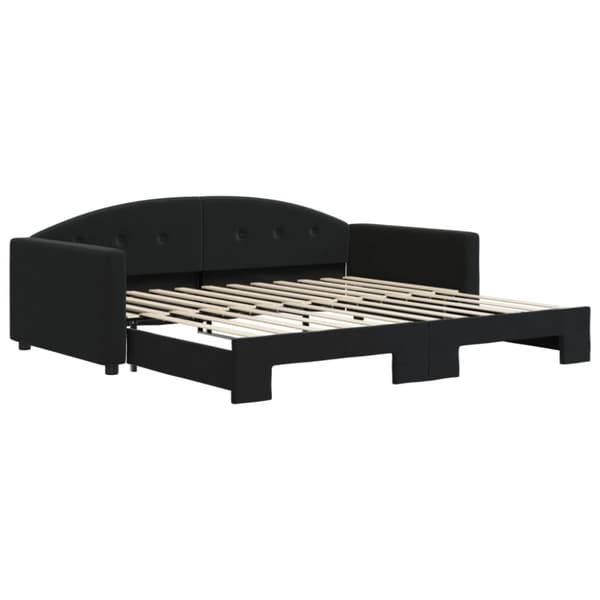 vidaXL daybed med udtræk 100x200 cm velour sort