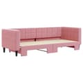 Miniatyrbillede 3 af 11: vidaXL daybed med udtræk 80x200 cm velour lyserød