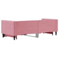Miniatyrbillede 5 af 11: vidaXL daybed med udtræk 80x200 cm velour lyserød