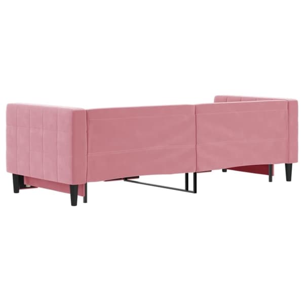 vidaXL daybed med udtræk 80x200 cm velour lyserød