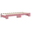 Miniatyrbillede 8 af 11: vidaXL daybed med udtræk 80x200 cm velour lyserød