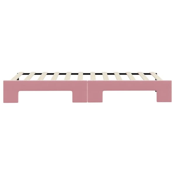 vidaXL daybed med udtræk 80x200 cm velour lyserød